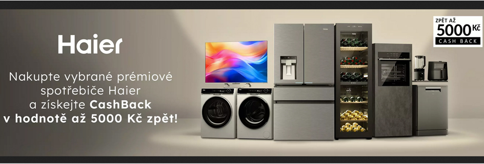 Získej nyní 5000Kč od Haier za nákup spotřebičů