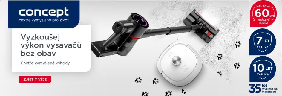 S výrobky Concept získáte prodlouženou záruku a Garanci vrácení pěnez