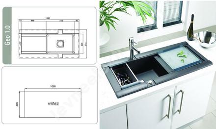 Granitový dřez Astracast GEO 1.0 černá metalická (2)