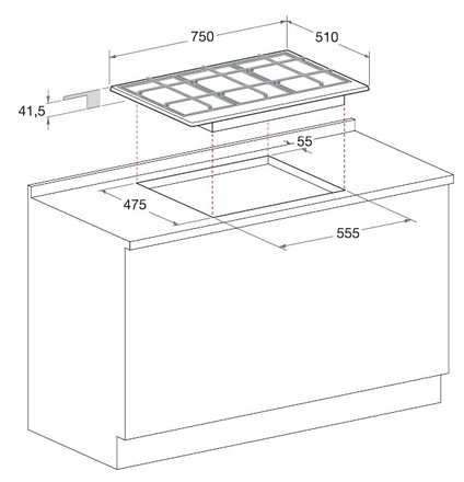 Plynová varná deska Hotpoint Ariston PH 750 RT GH IX (1)
