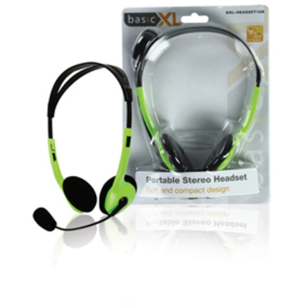 Sluchátka BasicXL Headset1 Skype zelená
