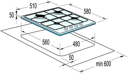 Plynová varná deska Mora VDP 645 GX1 (1)