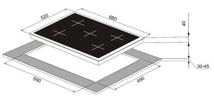Plynová varná deska Philco PGG 75 W (1)