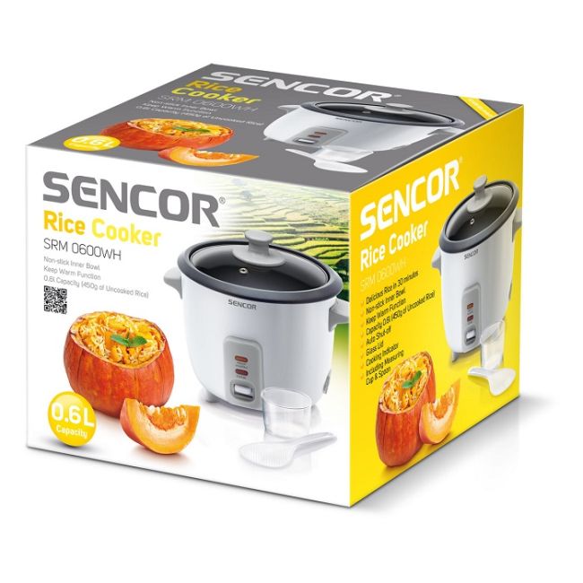 Cuiseur à riz - SENCOR - SRM 0670WH - 350 W - 0,6 L - Blanc - Electroménager