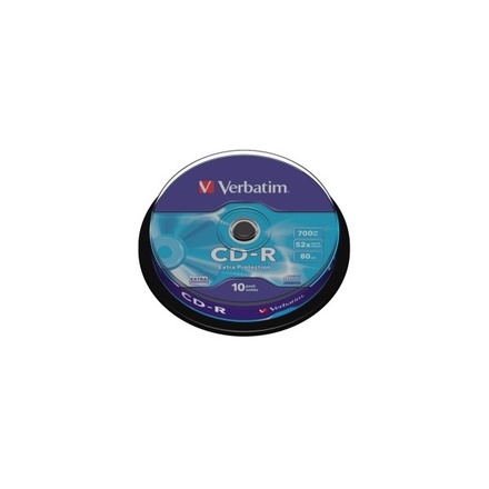 CD-R disk 10ks Verbatim CD-R 700MB 52x, cakebox, 10ks (43437)