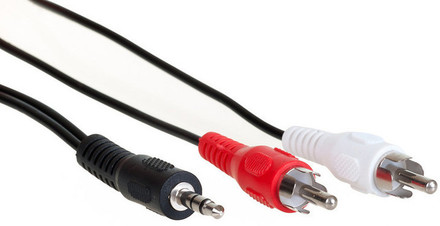 Kabel CINCH AQ KAM012 3,5 jack stereo - 2x RCA (cinch) audio kabel 1,2m