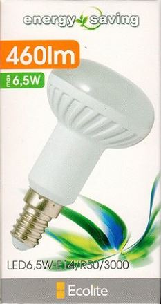 LED žárovka Ecolite E14/230V 6,5W/6SMD/R50/3000K teplá bílá