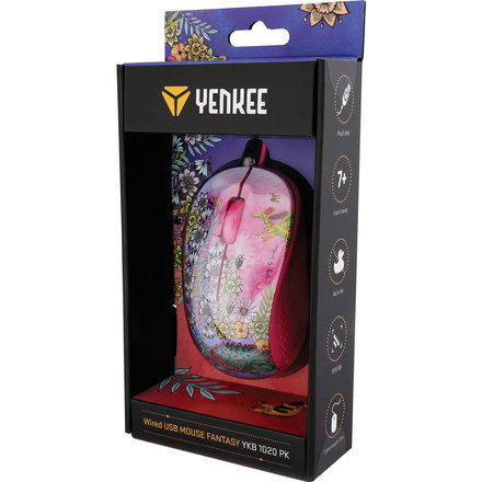 Počítačová myš Yenkee YMS 1020PK Myš USB FANTASY růžová (3)