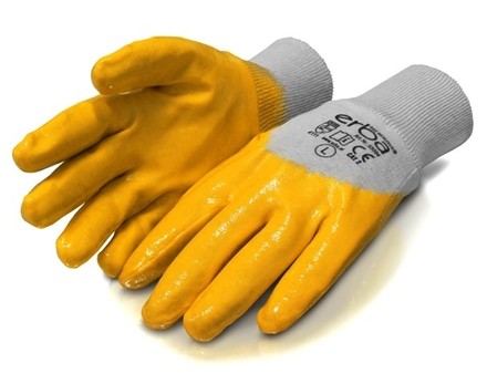 Pracovní rukavice Erba ER 55064 L bavlněné potažené nitrilem