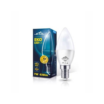 LED žárovka ETA EKO LEDka svíčka, 7W, E14, teplá bílá
