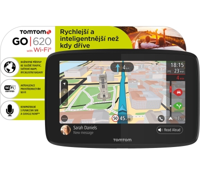 GPS navigace TomTom GO 620 World, Wi-Fi, LIFETIME mapy