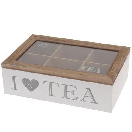 Box na čajové sáčky Orion dřevo/UH 6 LOVE tea (126290)