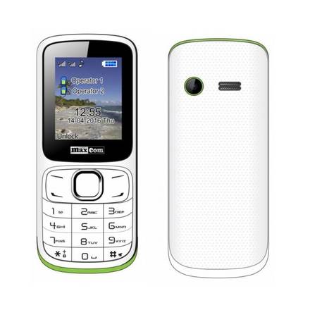 Mobilní telefon MaxCom Classic MM129 Dual SIM - bílý/zelený