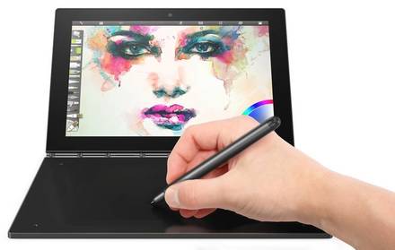 Dotykový tablet Lenovo YOGA Book 10 10.1", 64 GB, WF, BT, GPS, Win 10 Pro - černý (ZA150053CZ) (12)