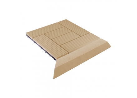 Přechodová lišta G21 Přechodová lišta pro WPC dlaždice Cumaru, 38,5x7,5 cm rohová (levá) (1)