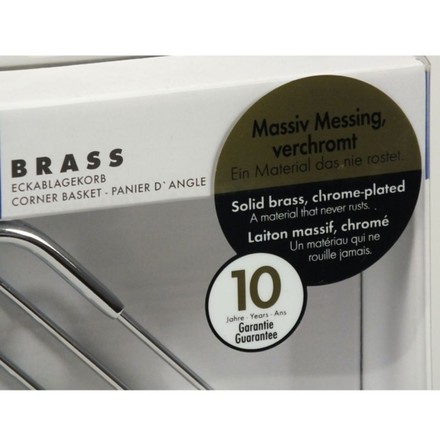 Rohová police Kela KL 21915 BRASS chrom (1)