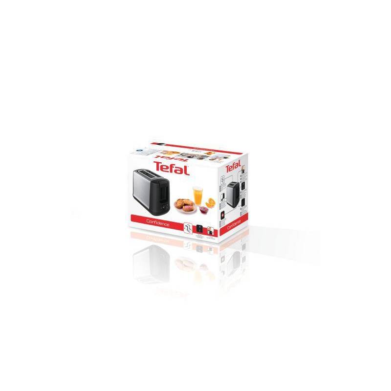 Tostapane Tefal TT340830 - 2 Fette, 850W, Acciaio Inox, Funzioni Sbrinamento E Riscaldamento