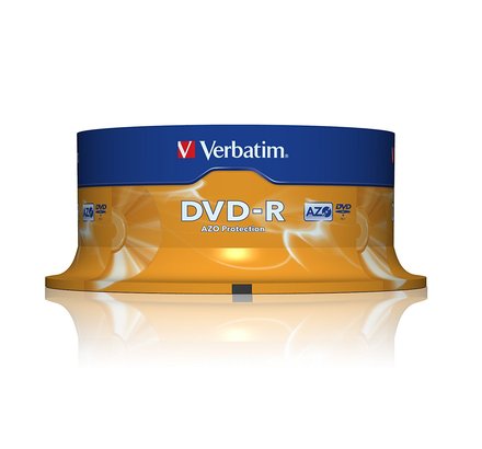 DVD disk Verbatim DVD-R(25-Pack)Spindl/MattSlvr/16x/4.7GB