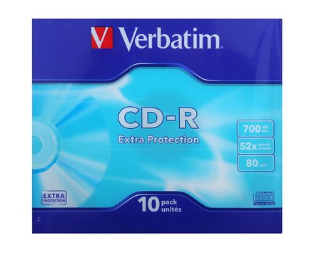 CD disk Verbatim CD-R(10-Pack)Slim/EP/DL/52x/700MB (43415)