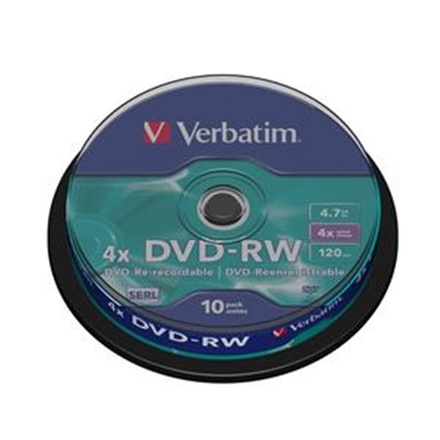 DVD disk Verbatim DVD-RW(10-Pack)Spindle4x/DLP/4.7GB