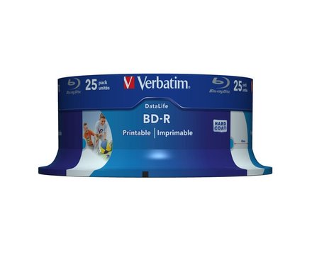 Blu-Ray disk Verbatim BD-R SL(25-Pack)Spindl/6x/25GB/Prit (43811) (1)