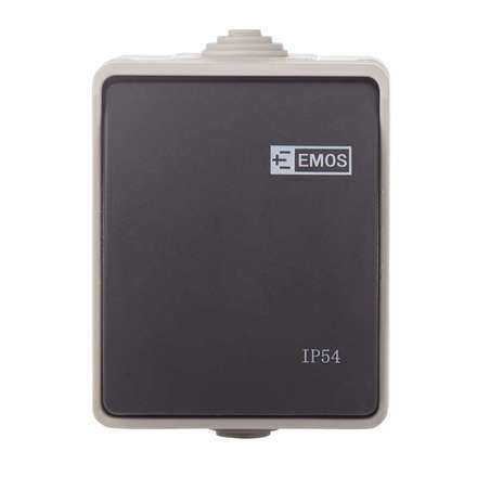 Přepínač nástěnný Emos A1398 250 V/10 AX IP54