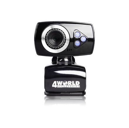 Webová kamera 4World 2M LED USB Black/Silver (10133)