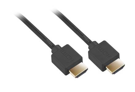 HDMI kabel GoGEN HDMI 1.4 high speed, ethernet, M/M, 1,5m, pozlacený, černá barva