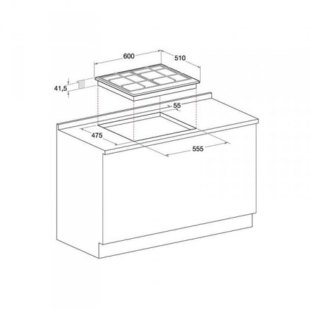 Plynová varná deska Hotpoint Ariston FTGHL 641 D/IX/HA EE (1)