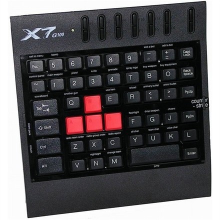 Počítačová klávesnice A4Tech G100, CZ - černá