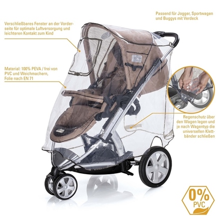 Pláštěnka ke kočárku Diago KOMFORT XL 3v1 univerzální (5)
