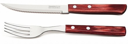 Příbor steakový Tramontina 29899152  12 ks rudé dřevo