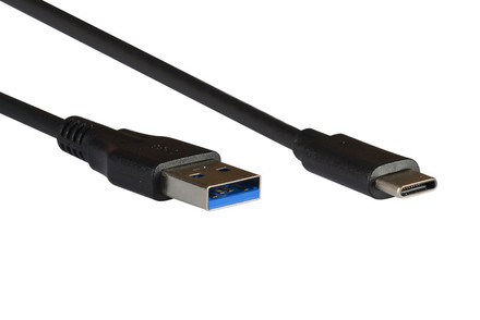 USB kabel AQ KCA 018 USB 3.0A samec - USB 3.1C samec 1.8m
