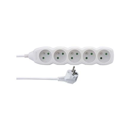 Prodlužovací kabel Emos 5x zásuvka, 1, 5m - bílý
