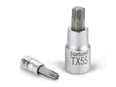 Hlavice zástrčná Fortum (4701726) hlavice zástrčná TORX, 1/4&quot;, TX 40, L 37mm, CrV/S2
