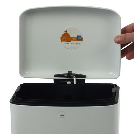 Kosmetický koš Kela KL 22996 DAVINO 6 l bílý (3)