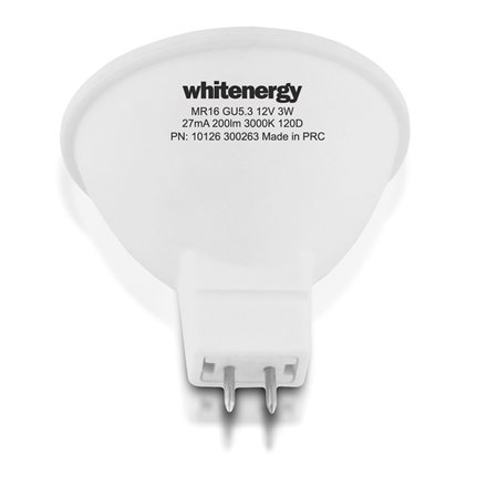 LED žárovka Whitenergy SMD2835 MR16 GU5.3 3W teplá bílá