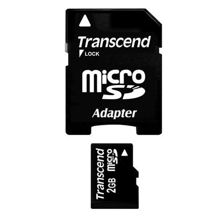 Paměťová karta Transcend micro SD karta 2GB + adaptér 