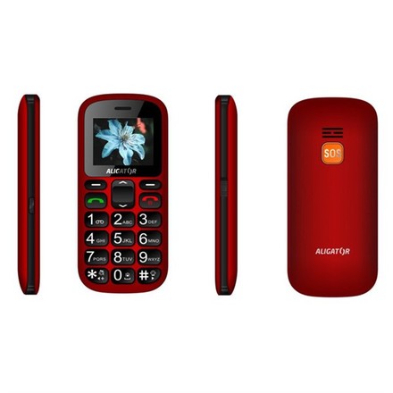 Mobilní telefon pro seniory Aligator A321 Senior červeno-černý