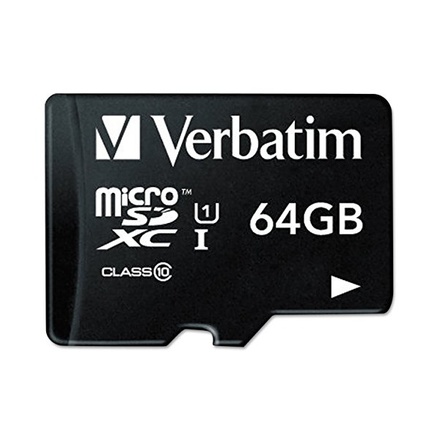 Paměťová karta Verbatim microSDXC 64GB Class10 + adapter
