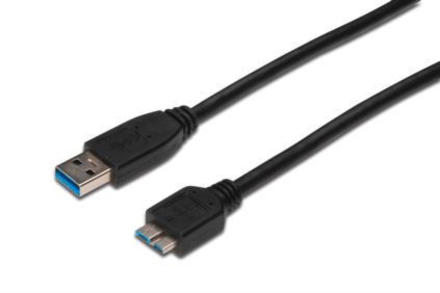 USB kabel Digitus AK-300116-018-S USB 3.0, USB A - Micro USB B, M / M, 1,8m