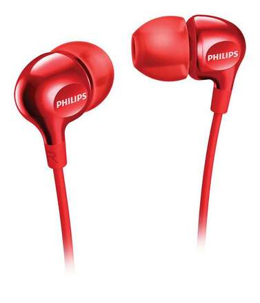 Sluchátka do uší Philips SHE3700RD/10 světle červená