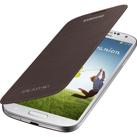 Pouzdro na mobil Samsung EF FI950BAEG Flip S4 Brown