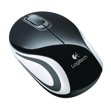 Bezdrátová počítačová myš Logitech Wireless Mini Mouse M187 / optická / 2 tlačítka / 1000dpi - černá
