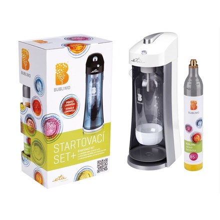 Výrobník sody ETA 0638 90000 Bublimo bílo-stříbrný