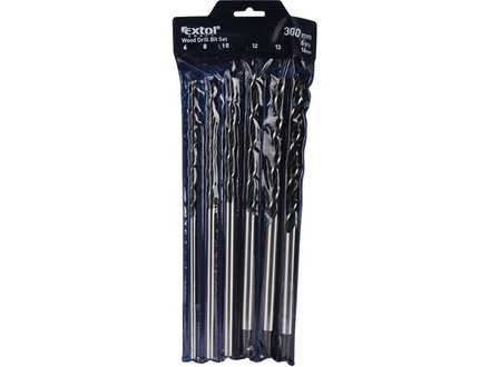Vrtáky do dřeva Extol Craft (1156) sada 6ks, O 6-8-10-12-13-14x300mm (1)