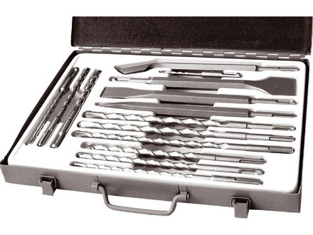 Vrtáky a sekáče SDS PLUS Extol Craft (23952) vrtáky a sekáče SDS PLUS, sada 14ks, sekáče 250mm: plochý 20 a 40mm, špičatý, drážkovací vrtáky