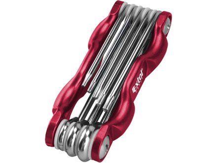 Klíče TORX Extol Craft (66016) sada 8ks, T 6-7-8-9-10-15-20-25, mix barev: zelená, modrá, žlutá, praktický skládací obal (1)