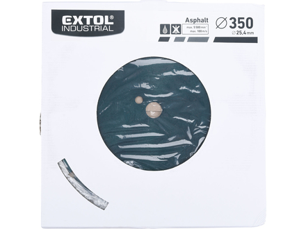 Kotouč diamantový řezný Extol Industrial (8703092) kotouč diamantový řezný segmentový na ASFALT, 350x25,4mm, suché i mokré řezání (1)