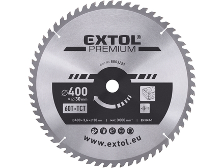 Kotouč pilový Extol Premium (8803257) s SK plátky, 400x2,8x30mm, 60T
